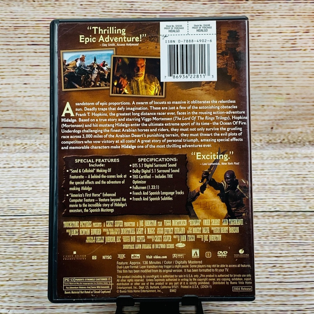 Hidalgo [2004 DVD]‎ Viggo Mortensen Full Screen Edition Action Adventure Movie - Picture 2 of 6